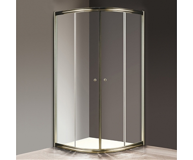 Душевой уголок Cezares Giubileo-R2-90 прозрачное стекло, бронза