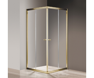 Душевой уголок Cezares Giubileo-A-2-100 прозрачное стекло, золото
