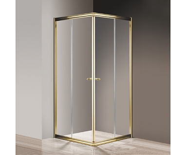 Душевой уголок Cezares Giubileo-A-2-90 прозрачное стекло, золото