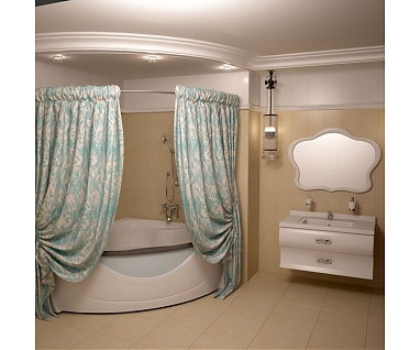Штора для ванной Aima Design У37612 200x240, двойная, бирюзовая