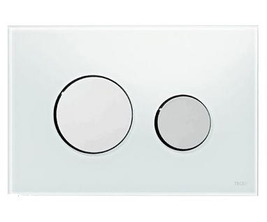 Кнопка смыва Tece Loop 9240660 белое стекло, кнопка хром глянцевый