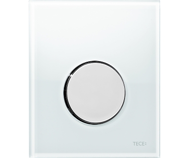 Кнопка смыва Tece Loop Urinal 9242660 белое стекло, кнопка хром