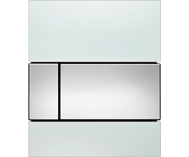 Кнопка смыва Tece Square Urinal 9242802 белое стекло, кнопка хром