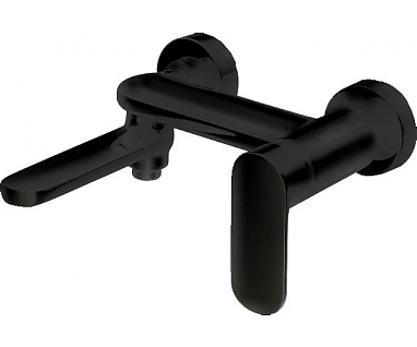 Смеситель Bravat Opal Black F6125183BM-01-RUS для ванны с душем,короткий излив, черный