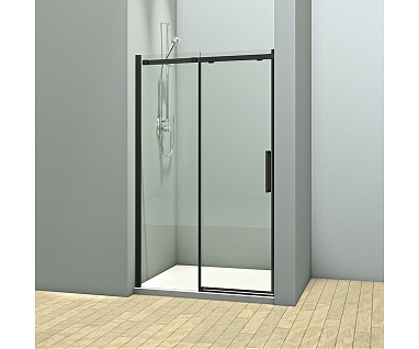 Душевая дверь Veconi Vianno 150x195 стекло прозрачное профиль черный VN70-150-01-C4