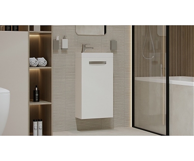 Мебель для ванной Velvex Estea 40.1D подвесная, белая матовая