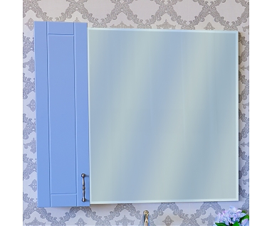 Зеркало-шкаф Sanflor Глория 85 L, голубой