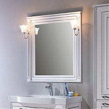 Зеркало Aquanet Паола 90 белое серебро