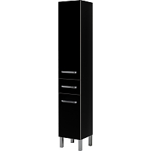 Шкаф-пенал Aquanet Сиена 35 L напольный, черный