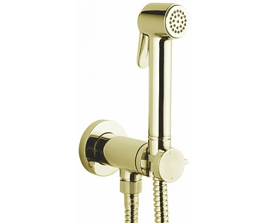 Гигиенический душ Bossini Paloma Brass Mixer Set E37005B.021 со смесителем, С ВНУТРЕННЕЙ ЧАСТЬЮ, золото