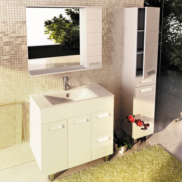 Мебель для ванной COMFORTY Модена М-90 белая матовая  