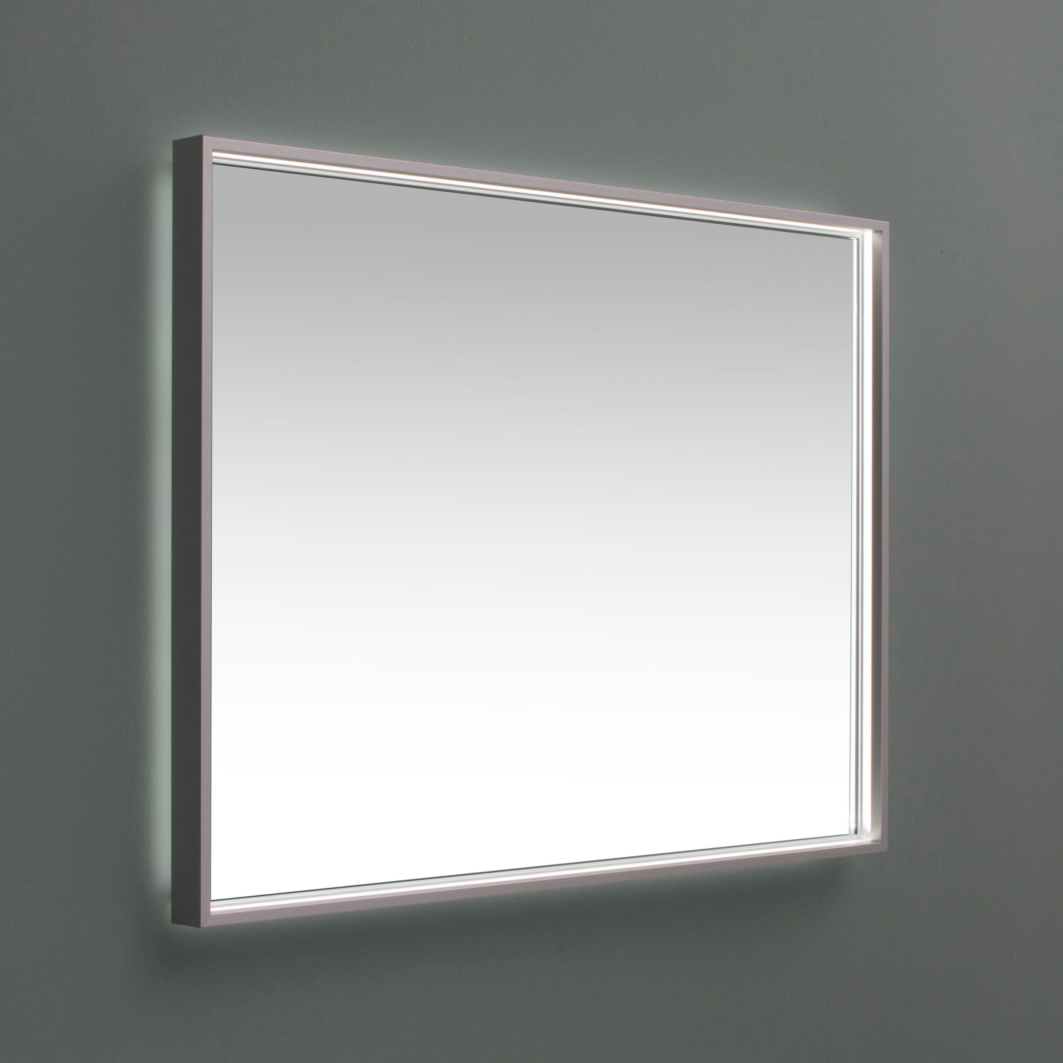 Зеркало De Aqua Алюминиум 90 серебро с подсветкой по периметру