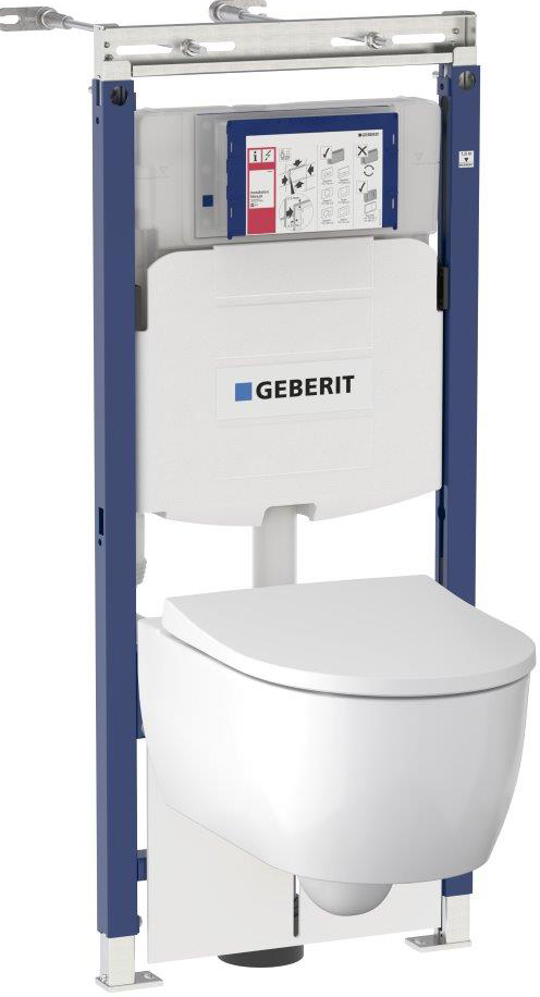Комплект инсталляции Geberit Sigma Plattenbau с подвесным унитазом Geberit iCon 500.362.TC.I