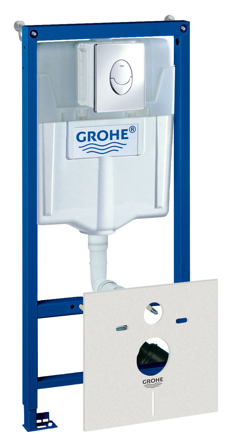 Система инсталляции для унитазов Grohe Rapid SL 38750001 4 в 1 с кнопкой смыва Овал