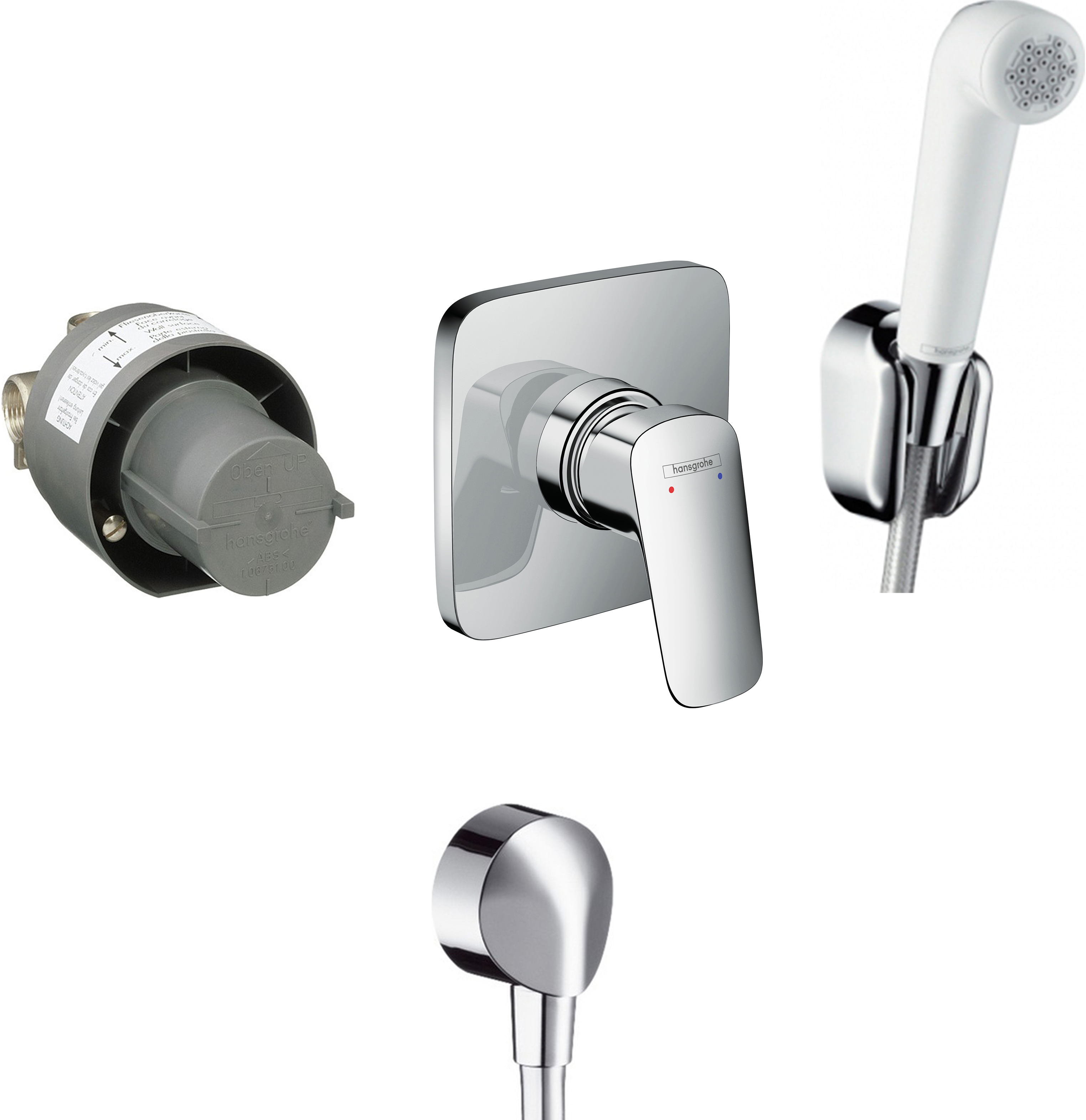 Гигиенический душ Hansgrohe Logis SET со смесителем