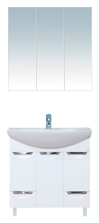 Мебель для ванной Misty Лаванда 80 белая эмаль, с ящиками