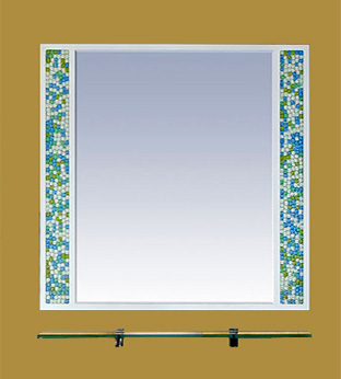 Зеркало Misty Жемчужина 75 бело-голубая мозаика