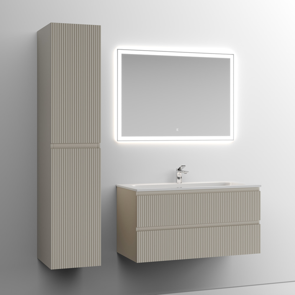 Мебель для ванной SANCOS Snob T 100 подвесная, 2 ящика, Beige Soft